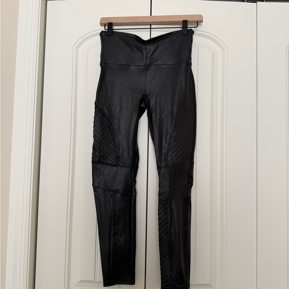 Spanx Moto Faux Leather Leggings